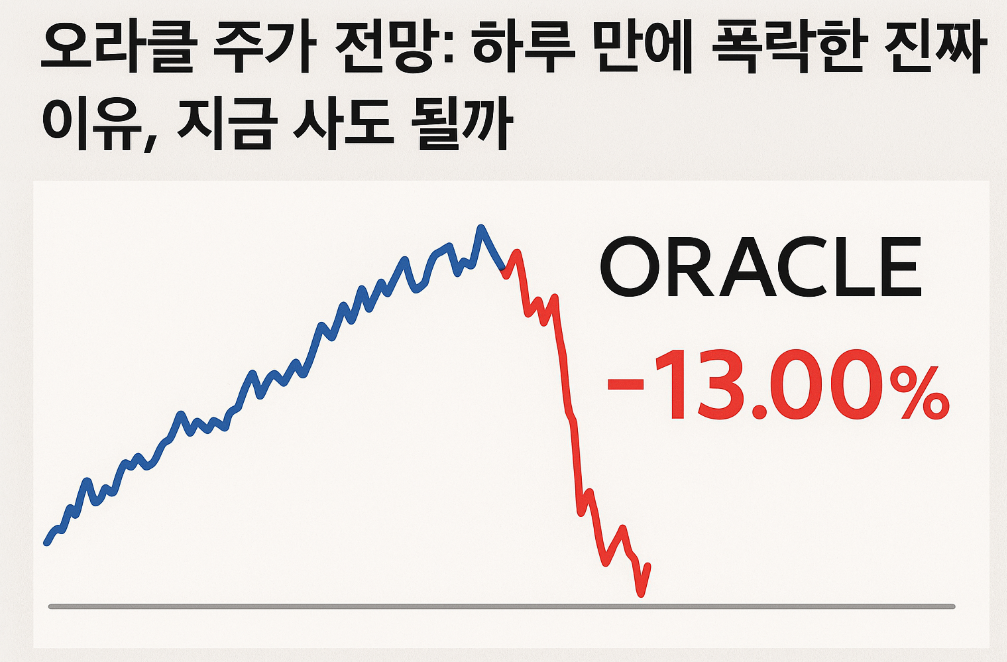 오라클 급락 이유와 매수 타이밍 완벽 분석