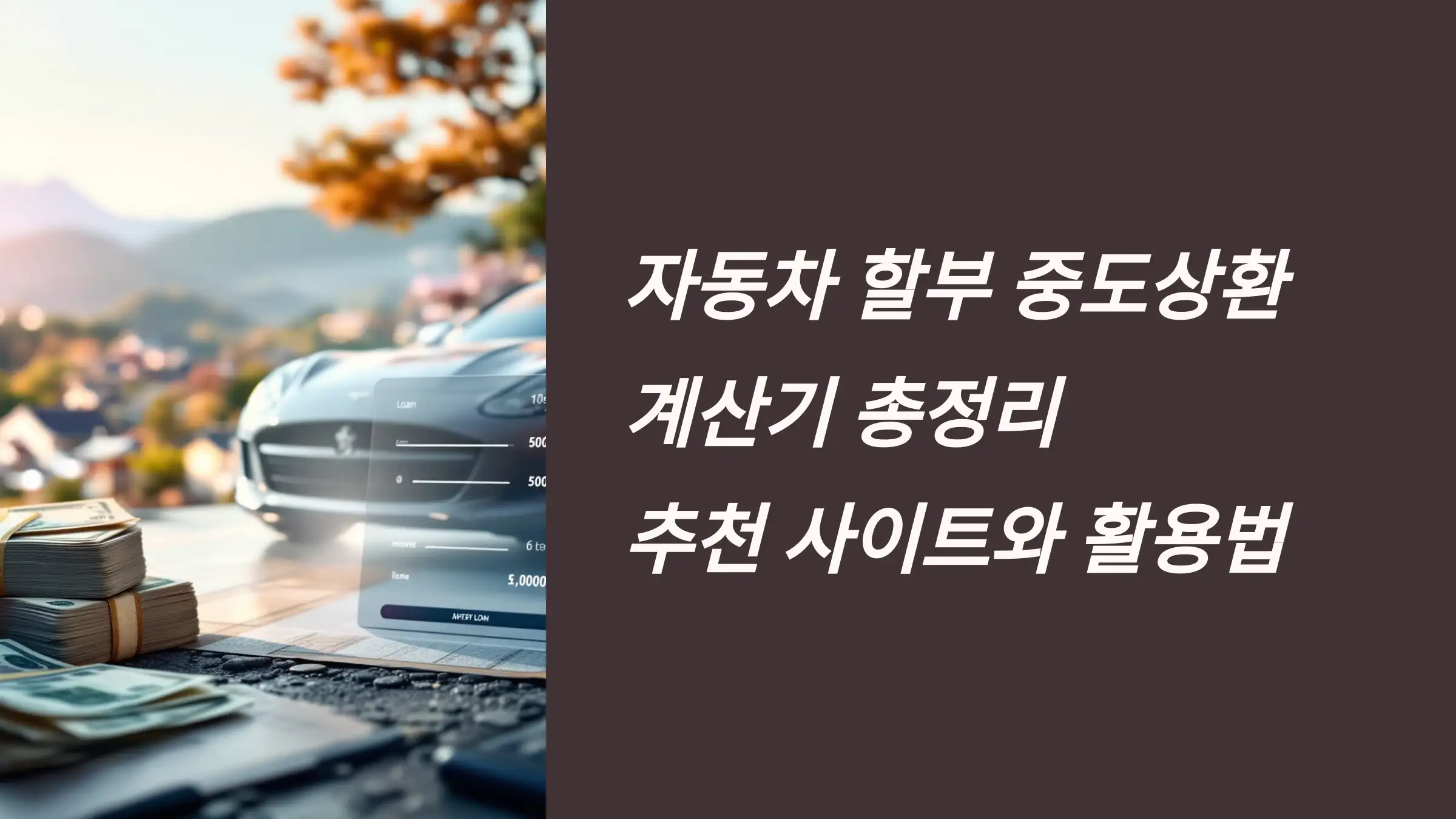 자동차 할부 중도상환 계산기 총정리: 추천 사이트와 활용법