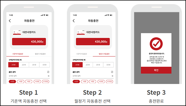 대전사랑카드 충전