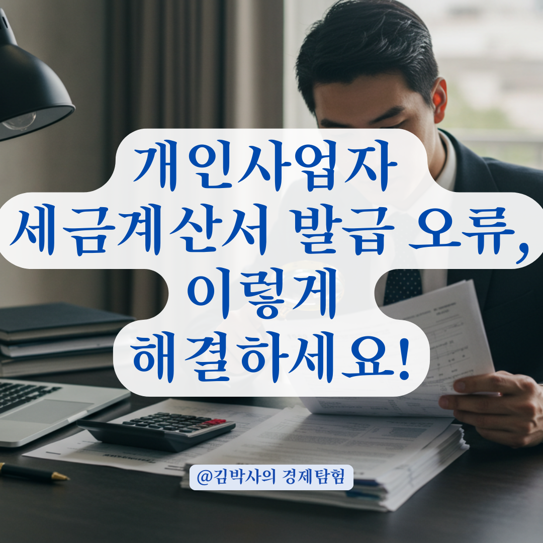 개인사업자가 처음 겪는 세금계산서 발급 오류, 오해와 해결법 알아보기. 📑
