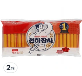 진주햄 천하장사 오리지날 소시지&#44; 990g&#44; 2개