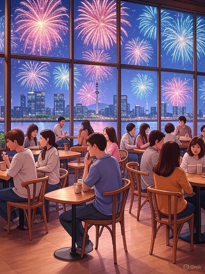 서울 불꽃축제 뷰 좋은 카페