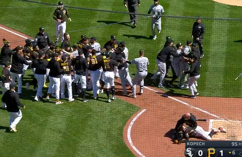 배지환 최지만 밴치클리어링