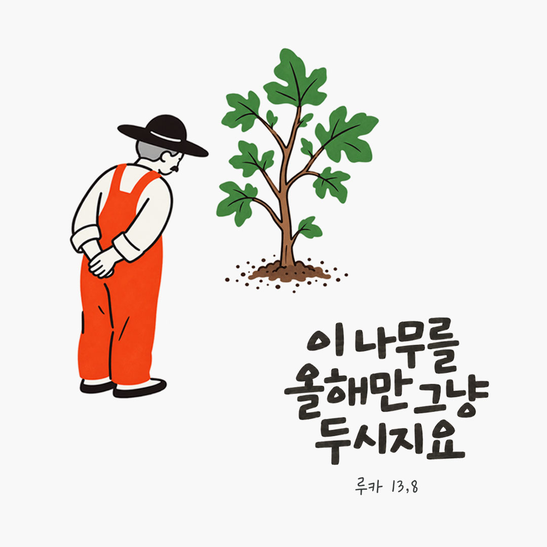 이 나무를 올해만 그냥 두시지요. (루카 13,8) 말씀카드