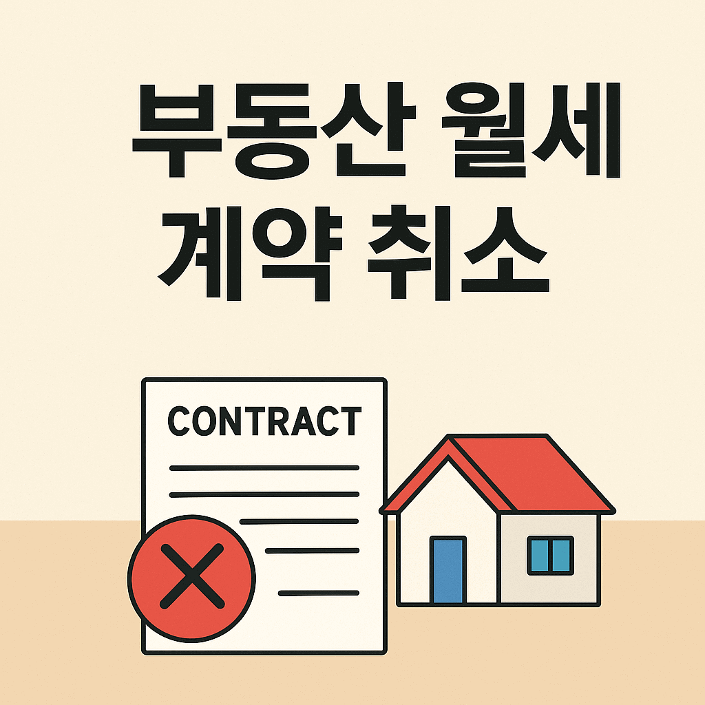 부동산 월세 계약 취소