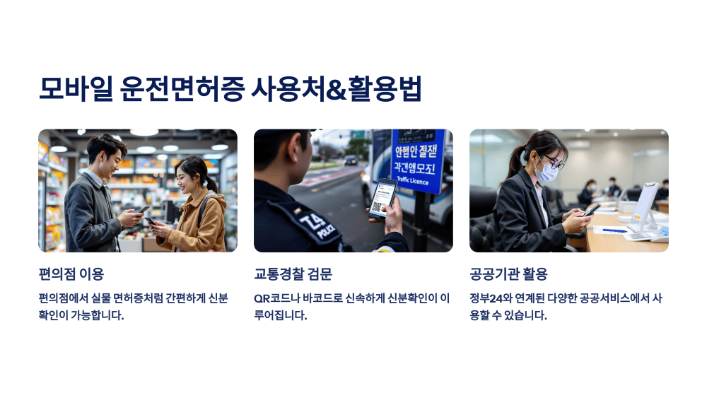 모바일 운전면허증 사용처&amp;활용법