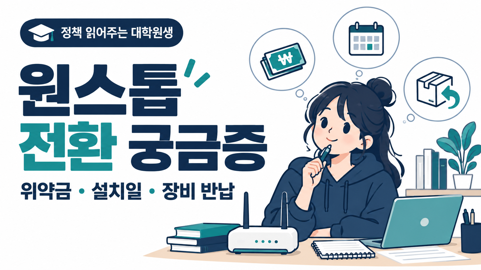 새 통신사에 가입과 기존 해지를 함께 신청합니다 관련 주요 질문과 답변을 정리하는 안내 그림
