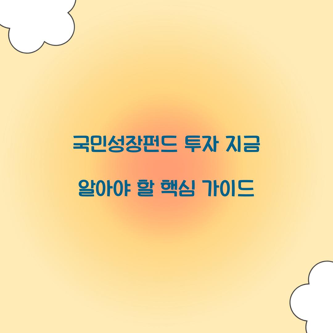 국민성장펀드 투자
