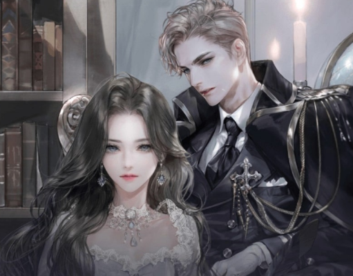 카카오페이지 웹소설 마론후작 표지(존예 헤일리)