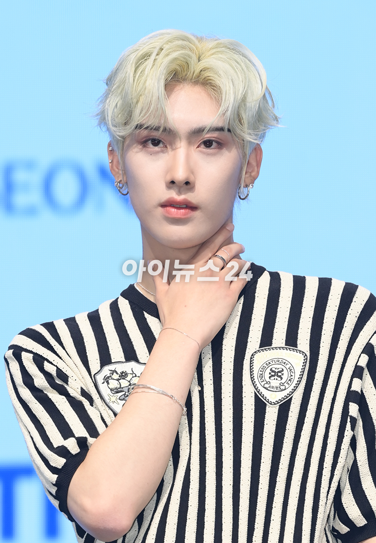 그룹 제로베이스원 리키가 10일 오후 서울 광진구 광장동 예스24라이브홀에서 열린 제로베이스원(ZEROBASEONE) 데뷔 쇼케이스에 참석하고 있다. [사진=정소희 기자]