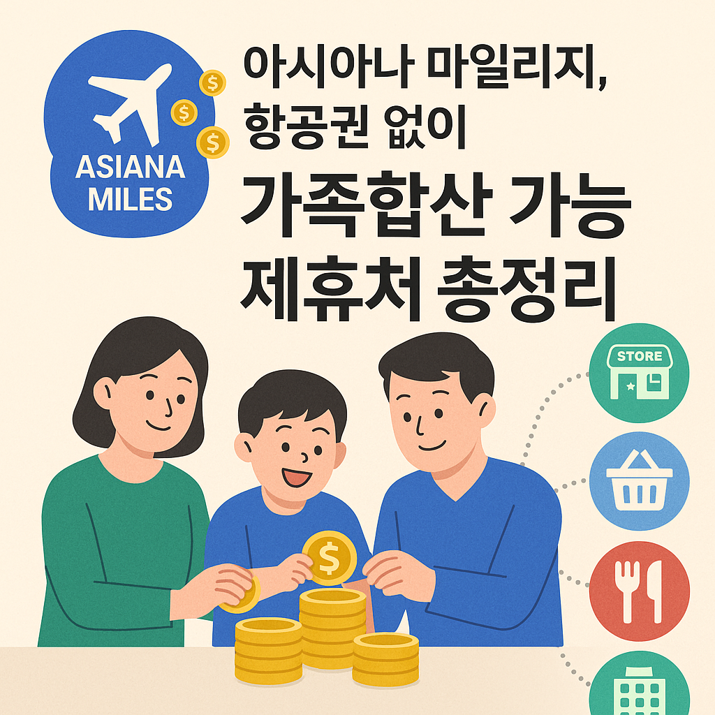 아시아나 마일리지 몰 사용법 가족합산 완전 정복! 사용처 추천 상품