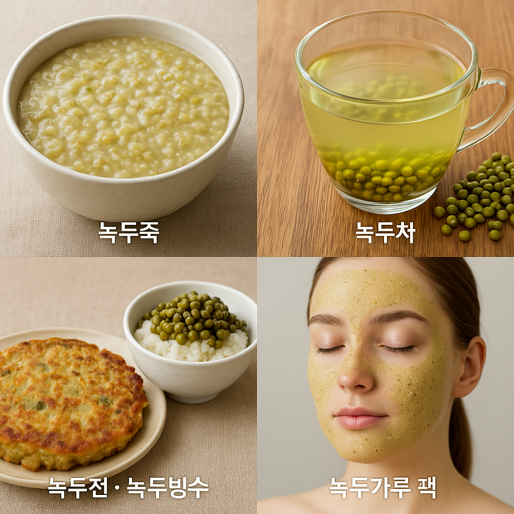 녹두활용방법- 녹두죽,녹두차,녹두전,녹두빙수,녹두팩