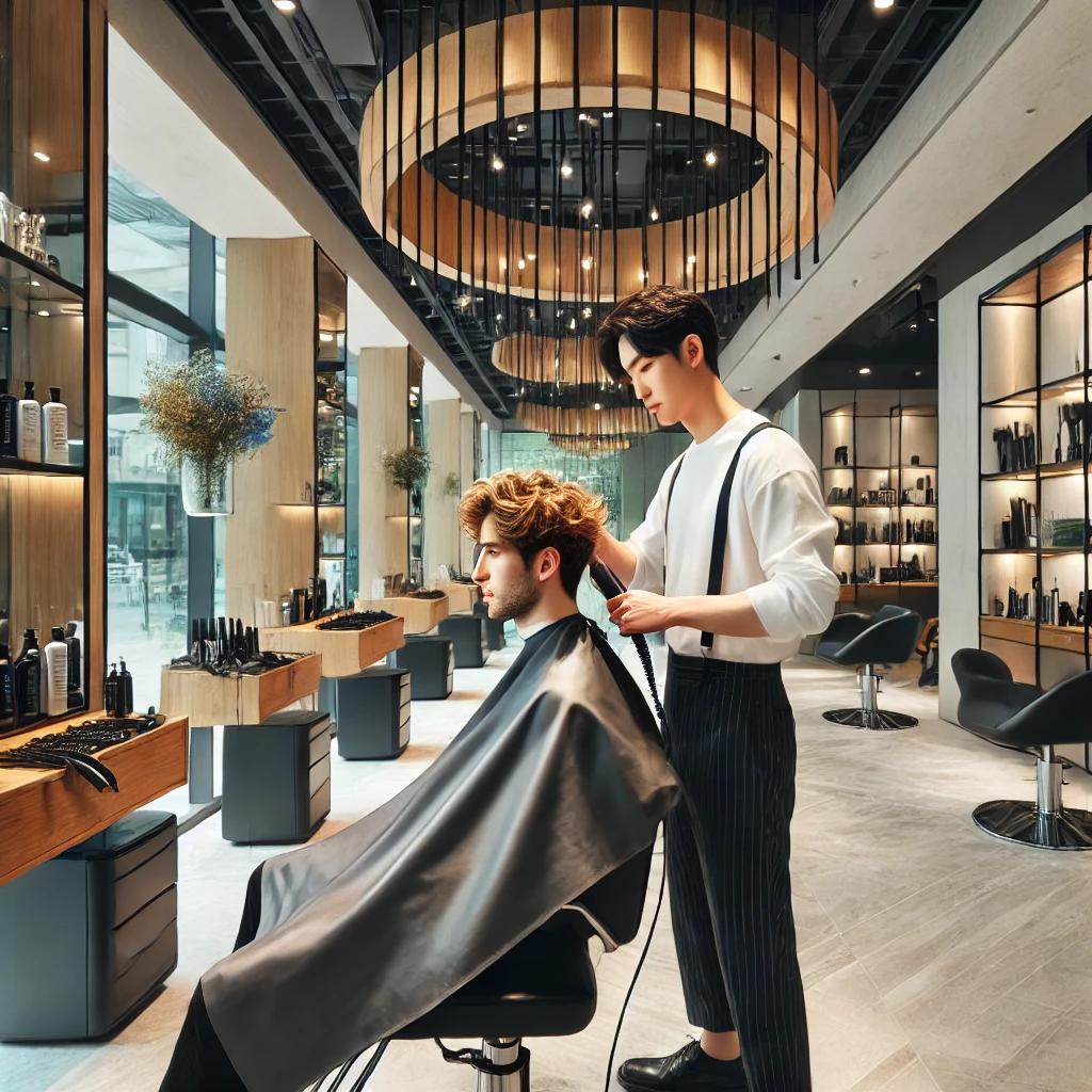 청주 남자머리 아이롱펌 헤어란