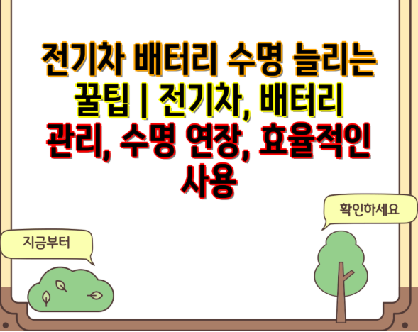 전기차 배터리 수명 확인