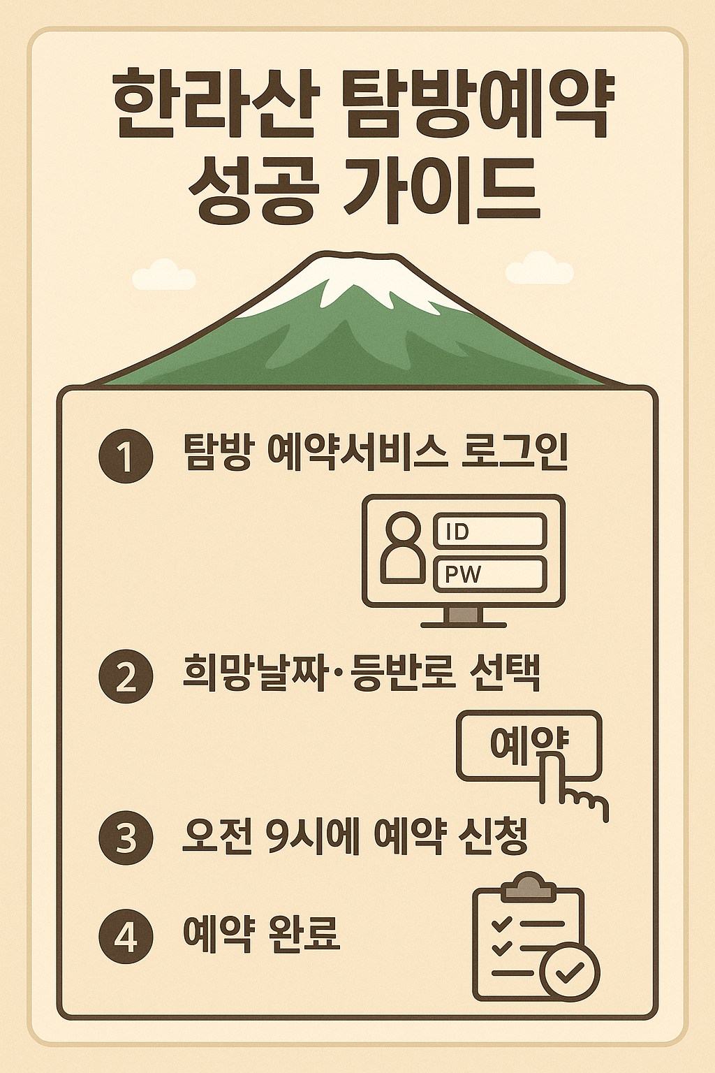 한라산 탐방예약 성공 가이드