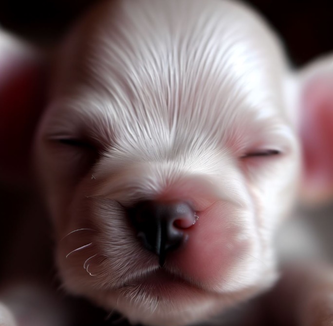 갓 태어난 말티즈(made by Bing)