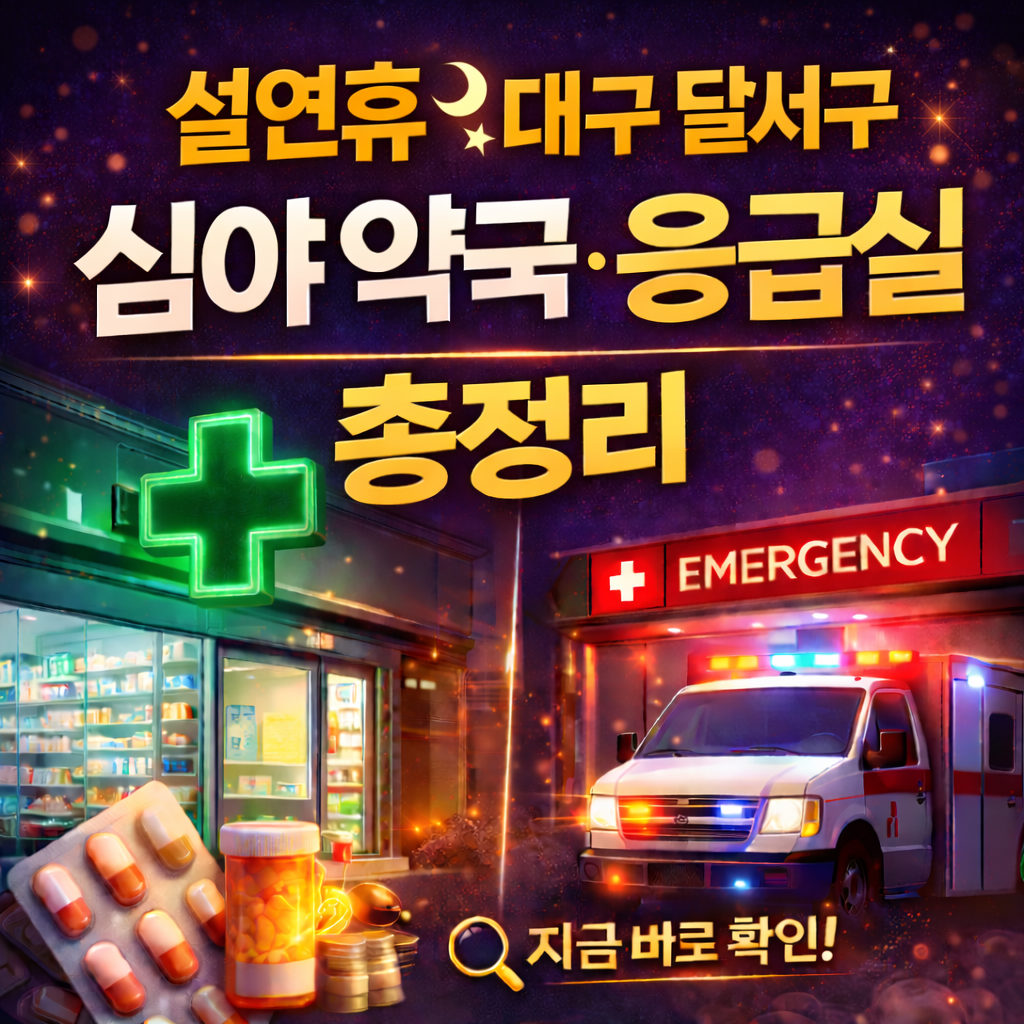 대구 달서구 심야 약국&middot;응급실 바로가기
