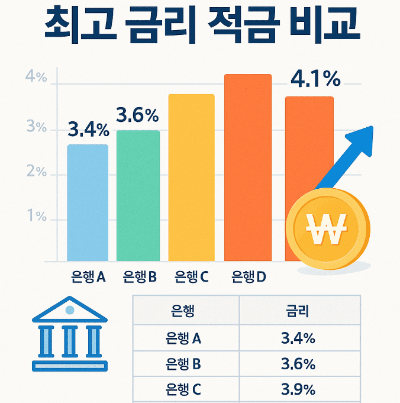 2025년 최고 금리 적금 추천 TOP5