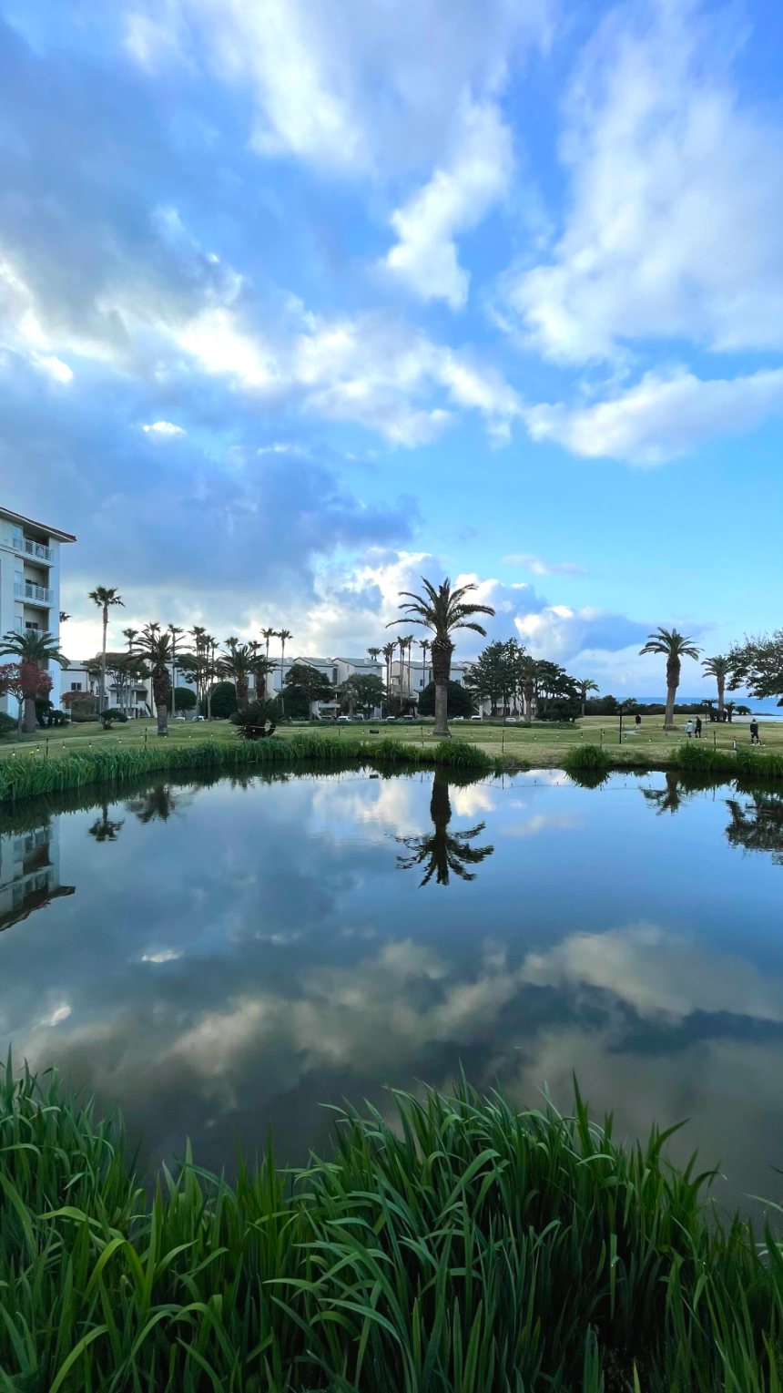 소노캄 제주 리조트 야외정원 연못