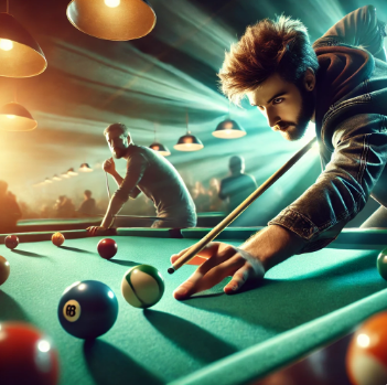 당구 시합 장면