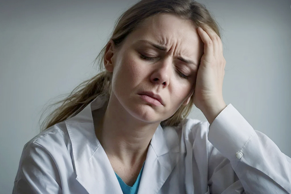 피부와 관련된 질병과 그 해결책. 피부 질병으로 힘든 여성사진