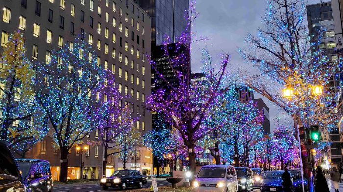 오사카-시내-겨울밤-라이트업