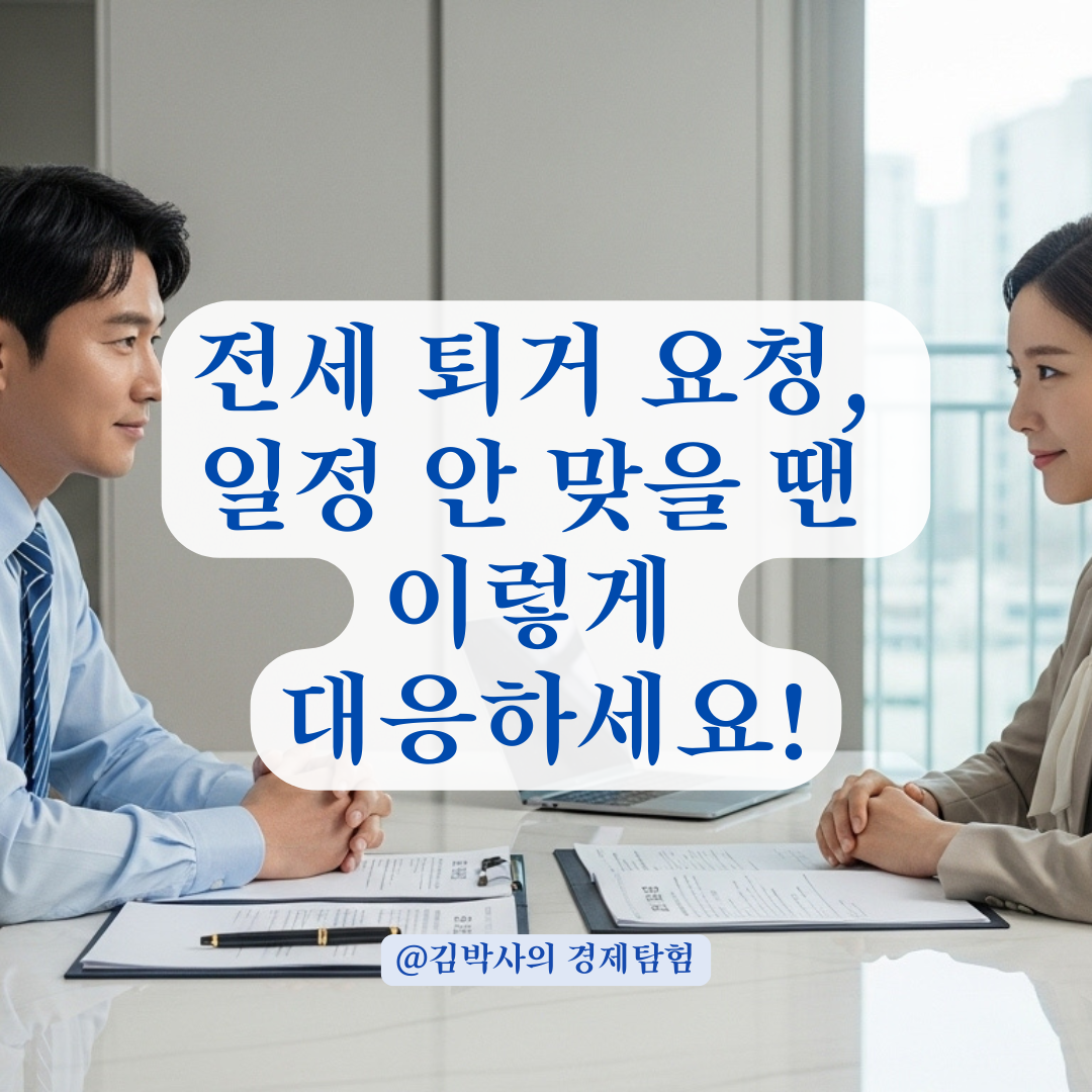 전세집 비워달라는 요청에 일정 못 맞출 경우, 합의로 해결하는 방법 정리.