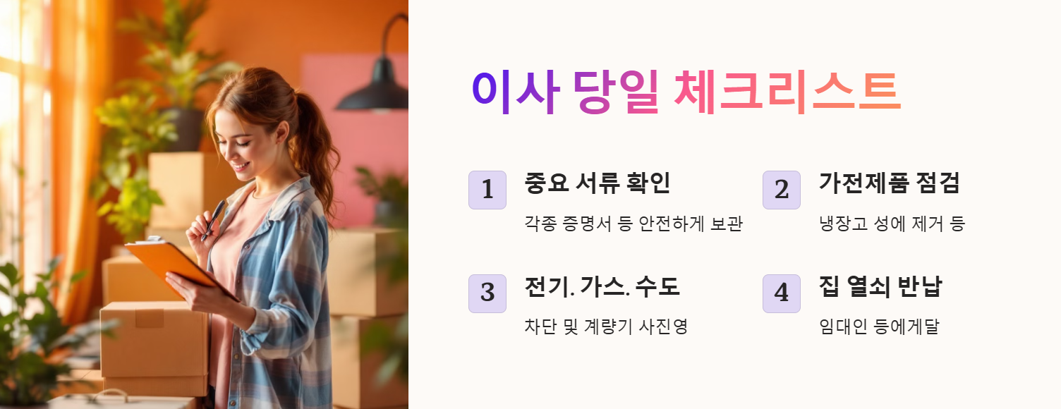 이사 당일 체크리스트