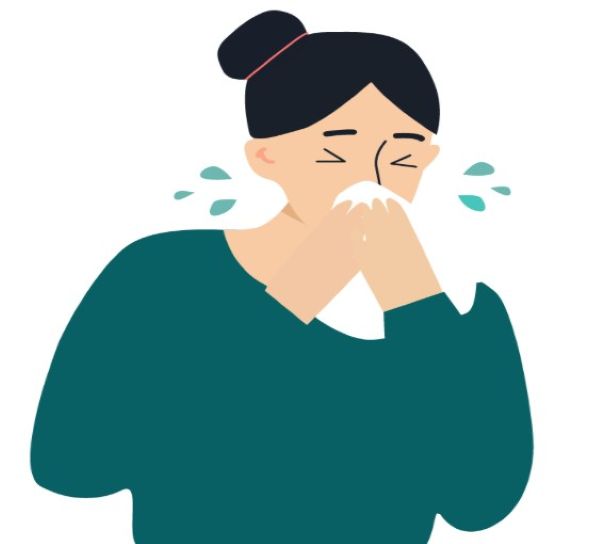 콧물을 흘리는 여자