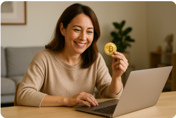 주부가 비트 코인으로 재테크하는 모습