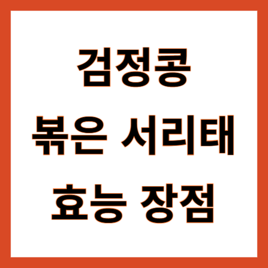 검정콩 볶은서리태