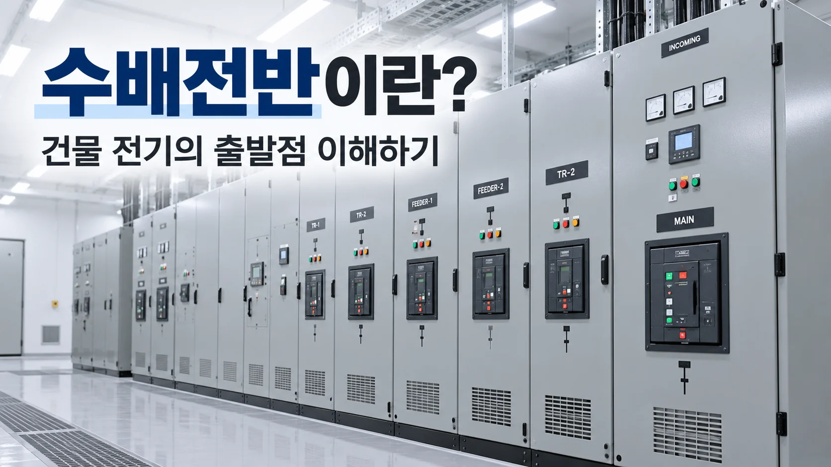 수배전반이란 무엇인지 설명하는 건물 전기실 수배전설비