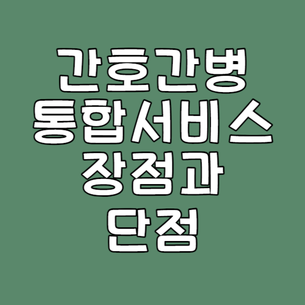 간호간병통합서비스장단점