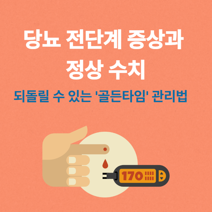 당뇨 전단계 증상과 정상 수치, 되돌릴 수 있는 '골든타임' 관리법 썸네일