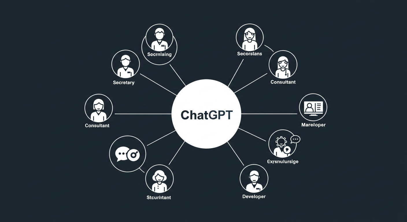 챗GPT에게 여러가지 지시문 입력을 나타내는 모습