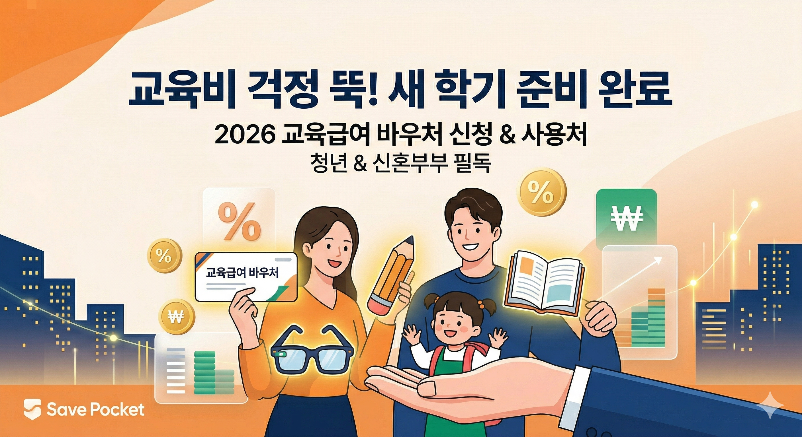 [2026 교육비 절감] 새 학기 준비 필수템: 2026 교육급여 바우처 신청 기간 및 온&middot;오프라인 사용처 핵심 요약