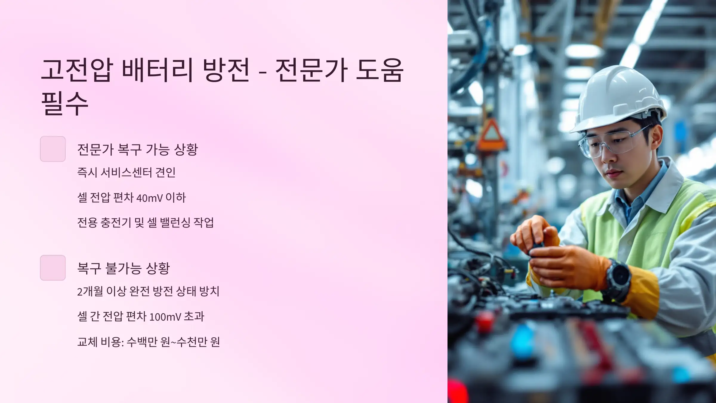 고전압 배터리 방전