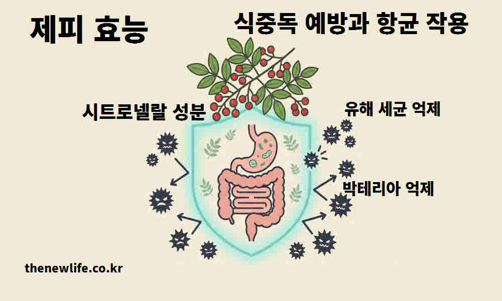 제피 효능 식중독 예방 항균 작용