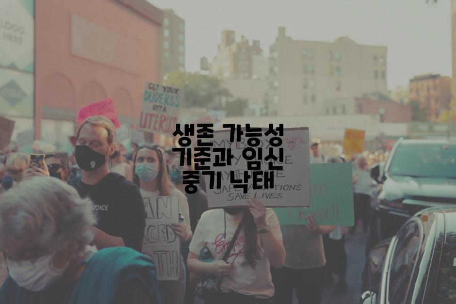생존 가능성 기준과 임신 중기 낙태