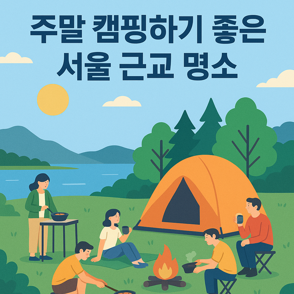 주말 캠핑하기 좋은 서울 근교 명소｜자연 속 힐링 캠핑지 5곳