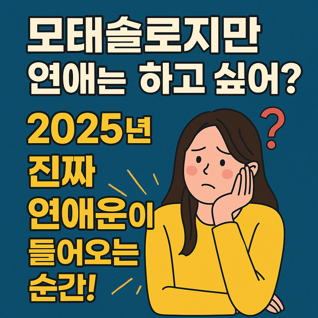 모태솔로지만 연애는 하고 싶어? 2025년, 진짜 연애운이 들어오는 순간!