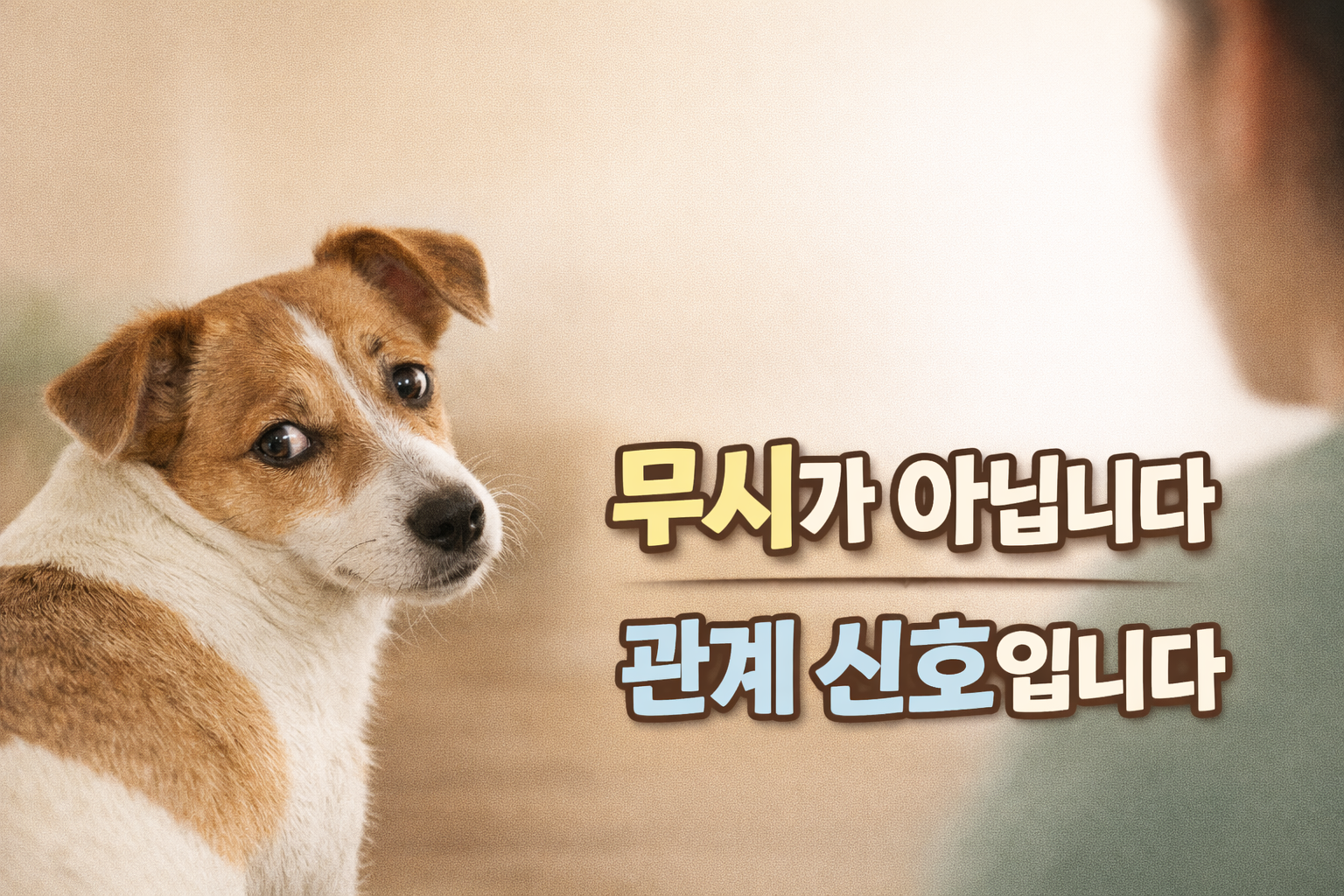 강아지가 눈을 피하는 행동에 담긴 진짜 의미 / 불안도, 무시도 아닐 수 있습니다