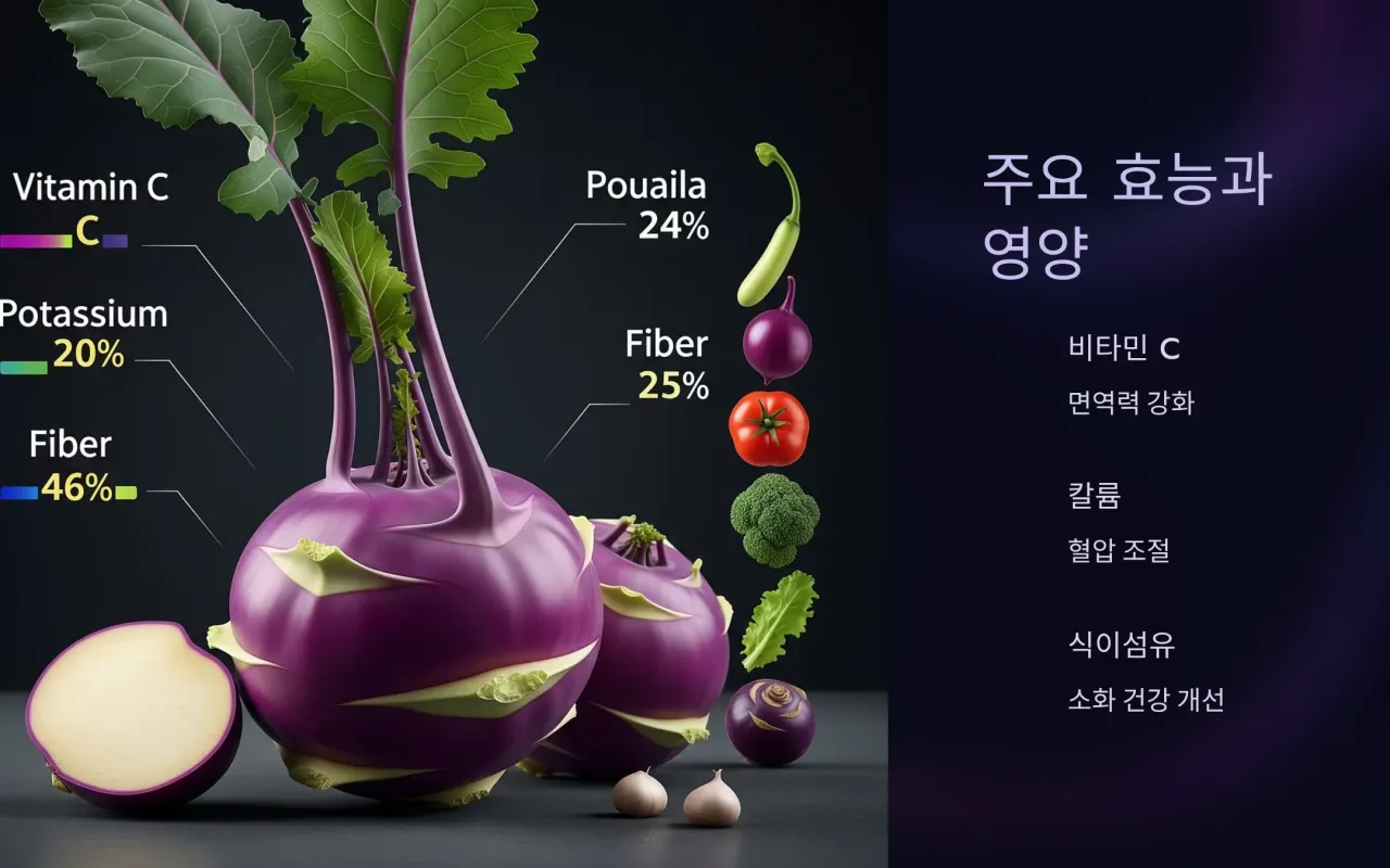 코흘라비의 주요 효능과 건강 효과