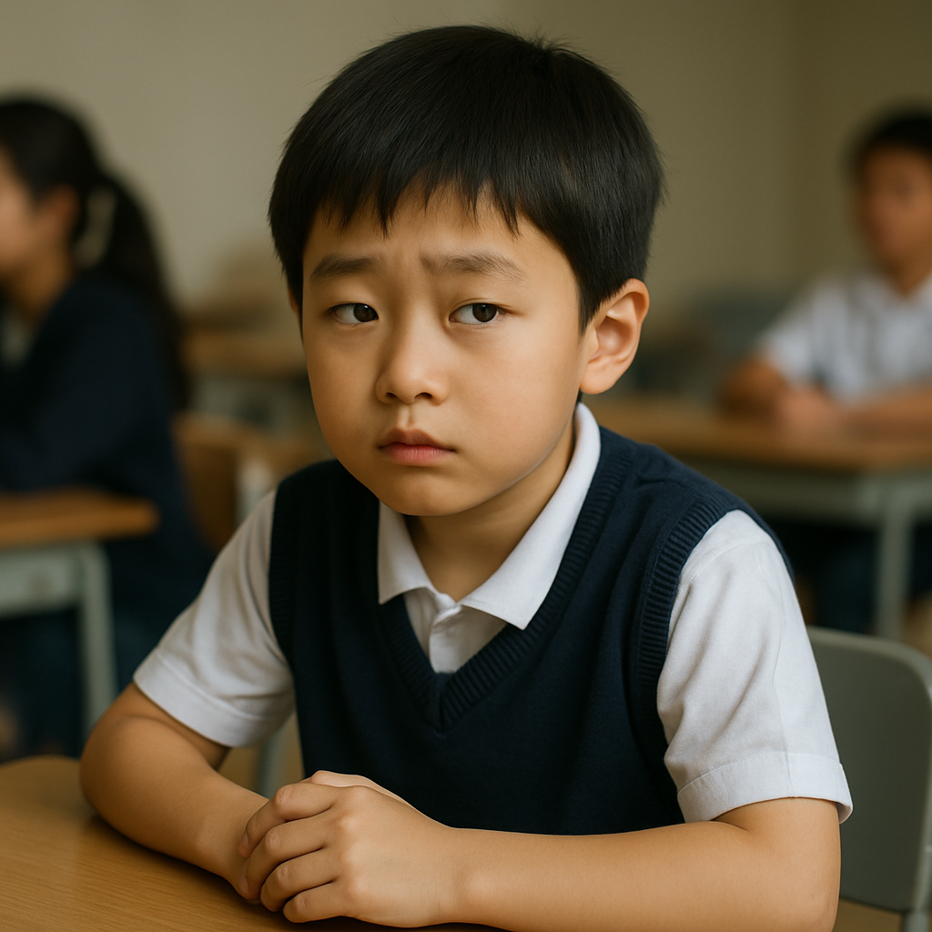 자신감 없는 아이 이미지