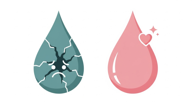 비비브를 고려해볼 수 있는 경우와 피해야 할 경우를 나눠 표현한 콘셉트 그림