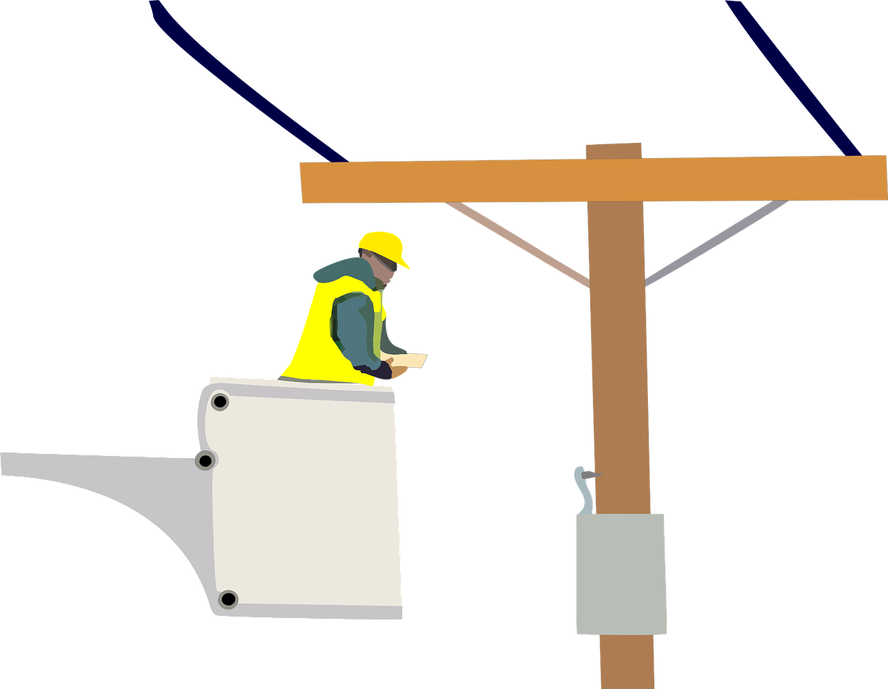 가정내전기안전의 설명을 위해 전선을 점검 하는 이미지