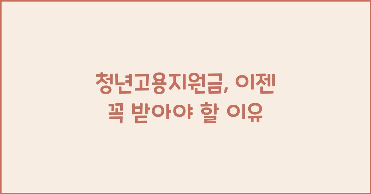 청년고용지원금