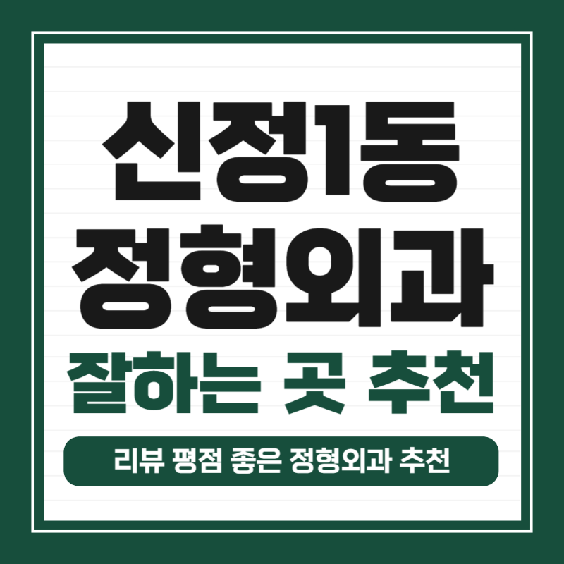 양천구 신정1동 정형외과 유명하고 잘하는 곳 추천 TOP 5