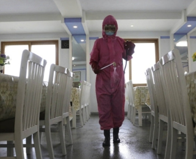 북한의 코로나 방역 모습 사진