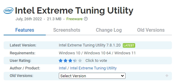 Intel-Extreme-Tuning-Utility